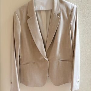 NEW! H&M Women's Beige Single-Button Blazer